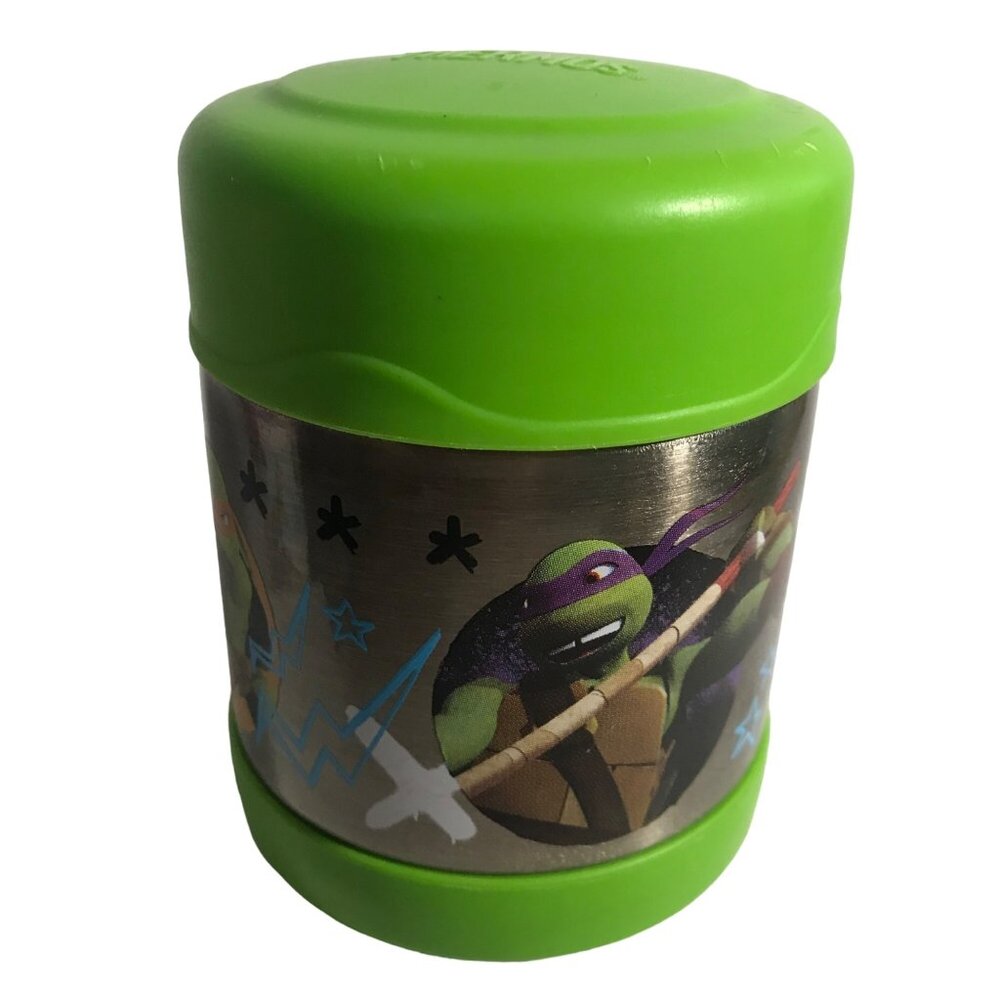 Teenage Mutant Ninja Turtles Thermos Food Jar Green Stainless Steel TMNT Lunch